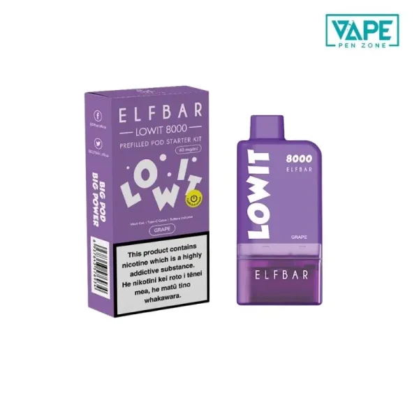 Grape ELF BAR Lowit 8000 starter kit