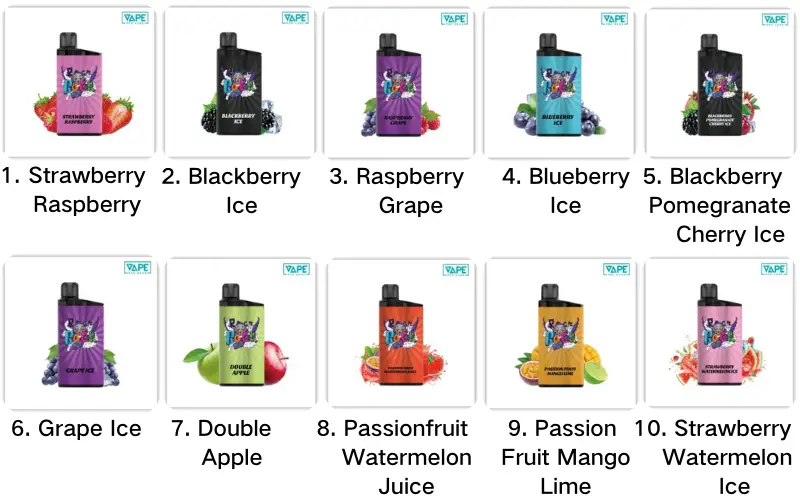 IGET Bar Flavours Sales Ranking
