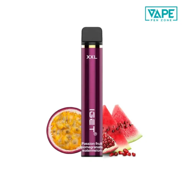 Passion Fruit Pomegranate Watermelon IGET XXL 1800 Puffs