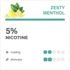 RELX flavours review zesty menthol
